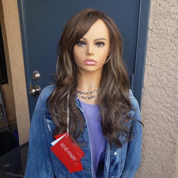 NEW Lyndon wig by Rene of Paris, Truffle Brown, lace fnt, mono part, romantic - Picture 2 of 13